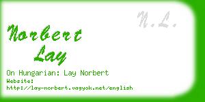 norbert lay business card